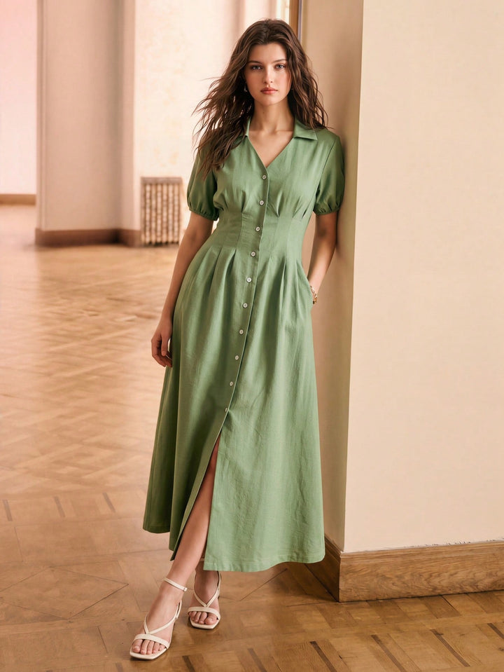 Rochie maxi SHEIN, verde