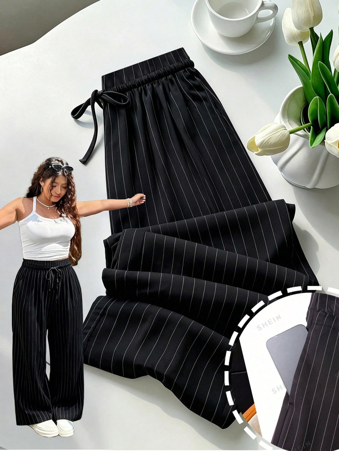 Pantaloni SHEIN, negru