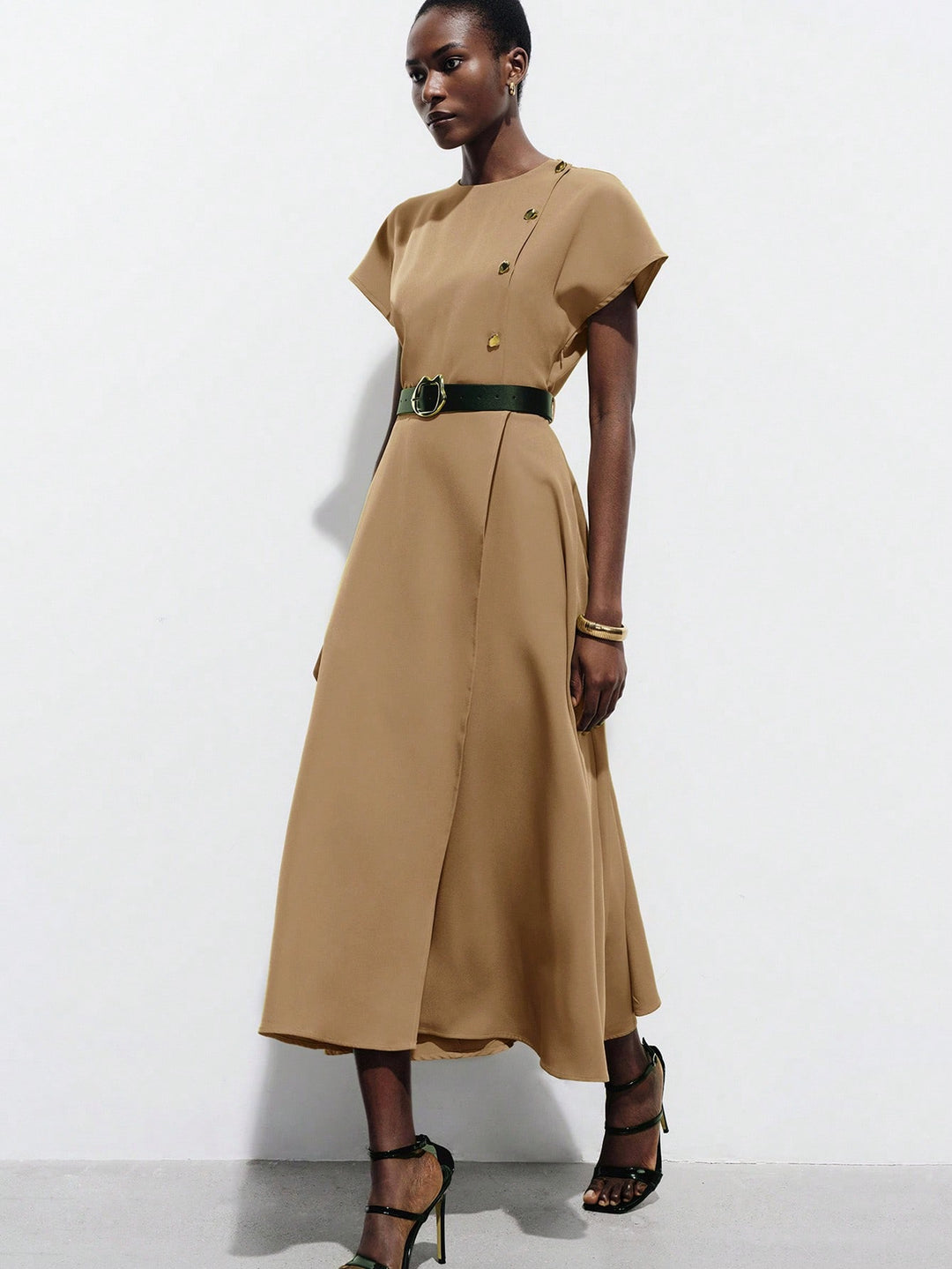 Rochie maxi SHEIN, kaki