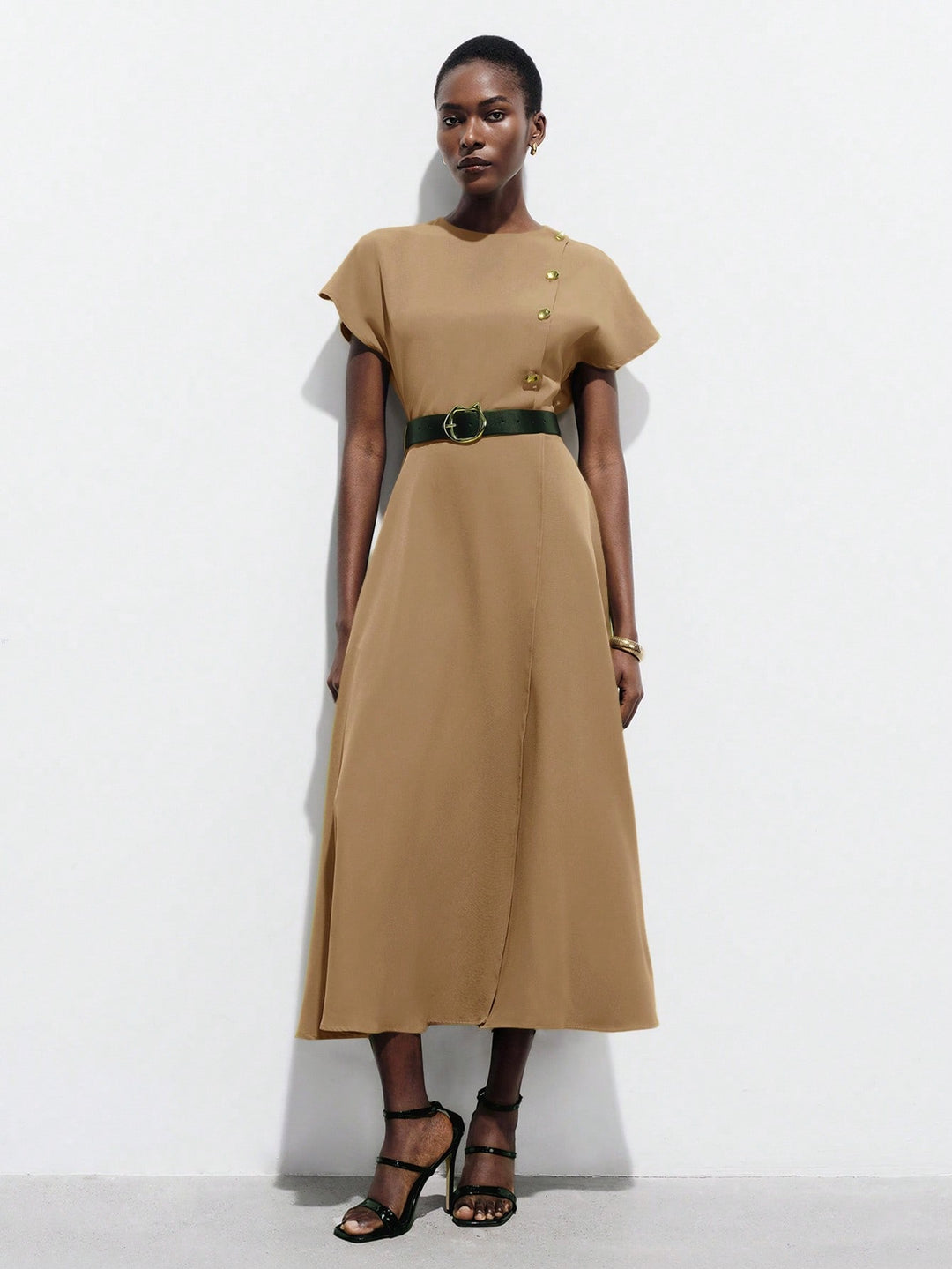 Rochie maxi SHEIN, kaki