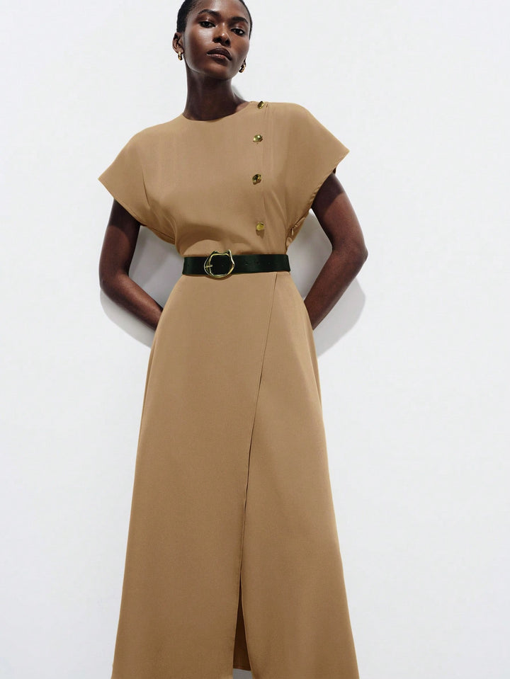 Rochie maxi SHEIN, kaki