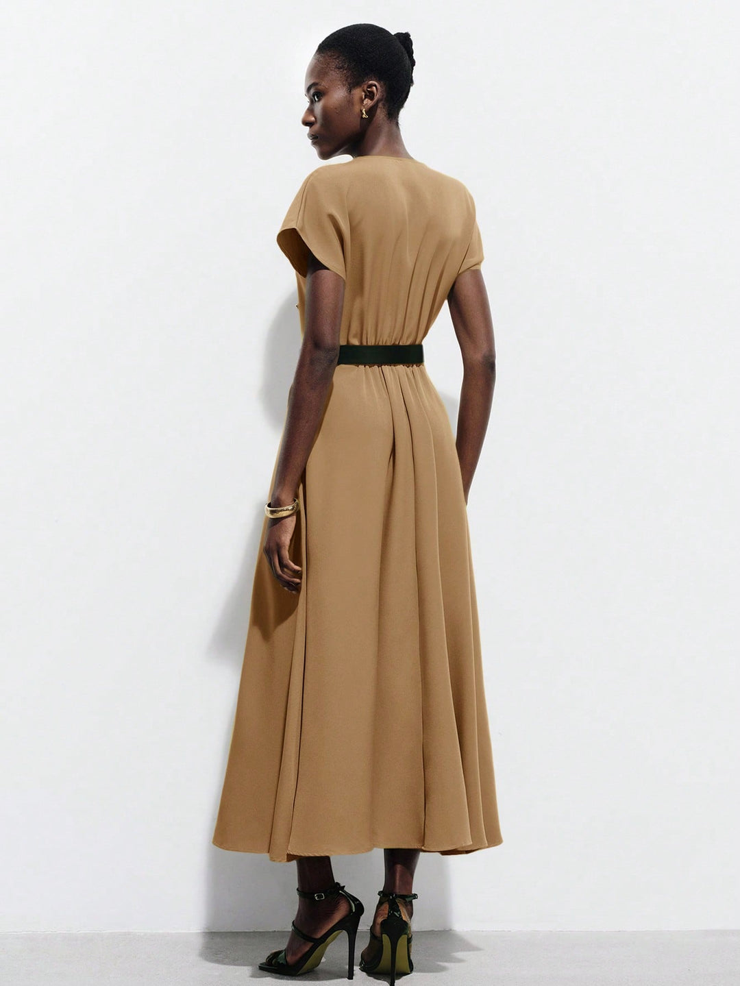 Rochie maxi SHEIN, kaki