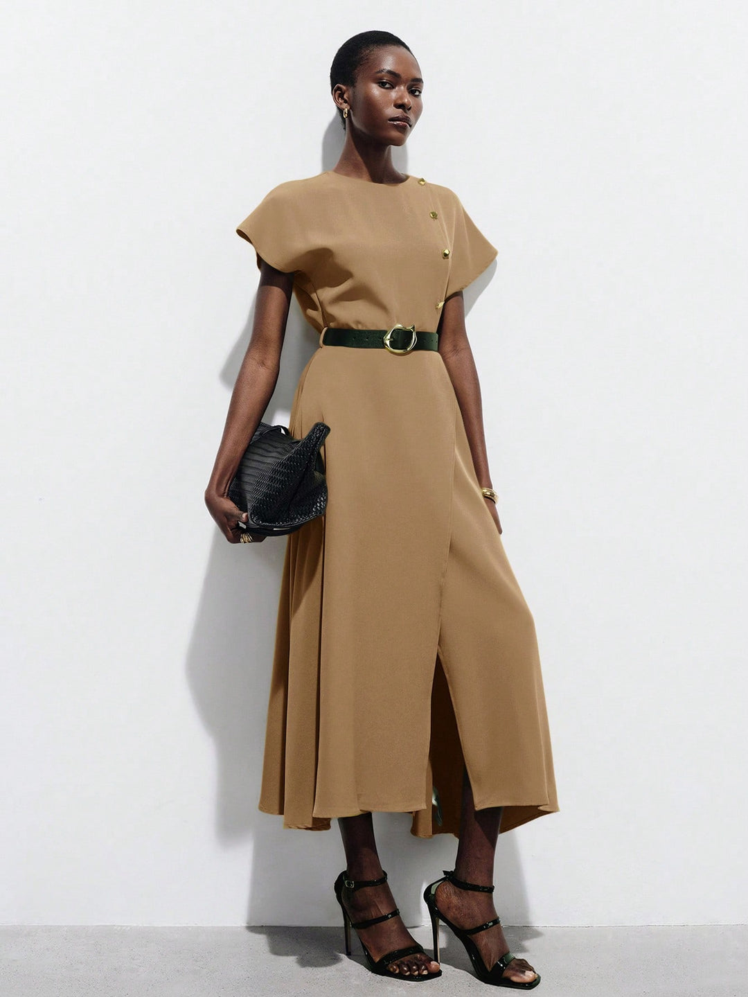 Rochie maxi SHEIN, kaki