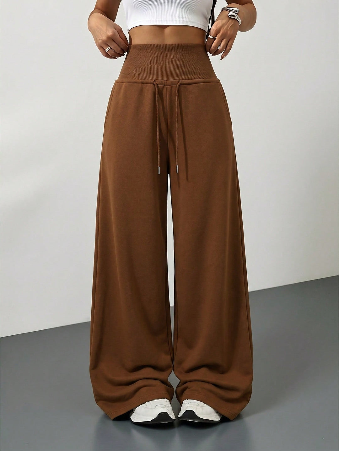 Pantaloni SHEIN, maro