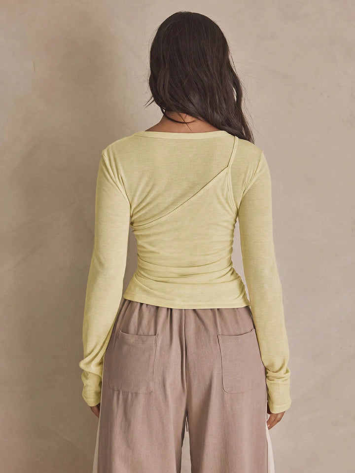 Top SHEIN, galben