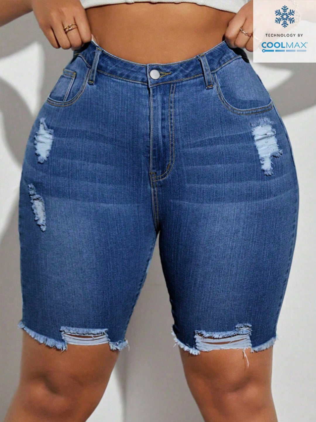 Pantaloni scurți SHEIN, albastru