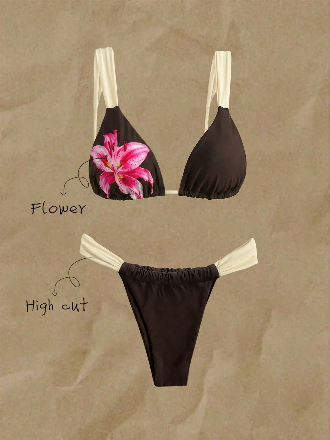 Set bikini SHEIN, negru