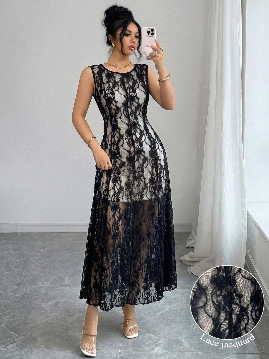 Rochie midi SHEIN, mix culori