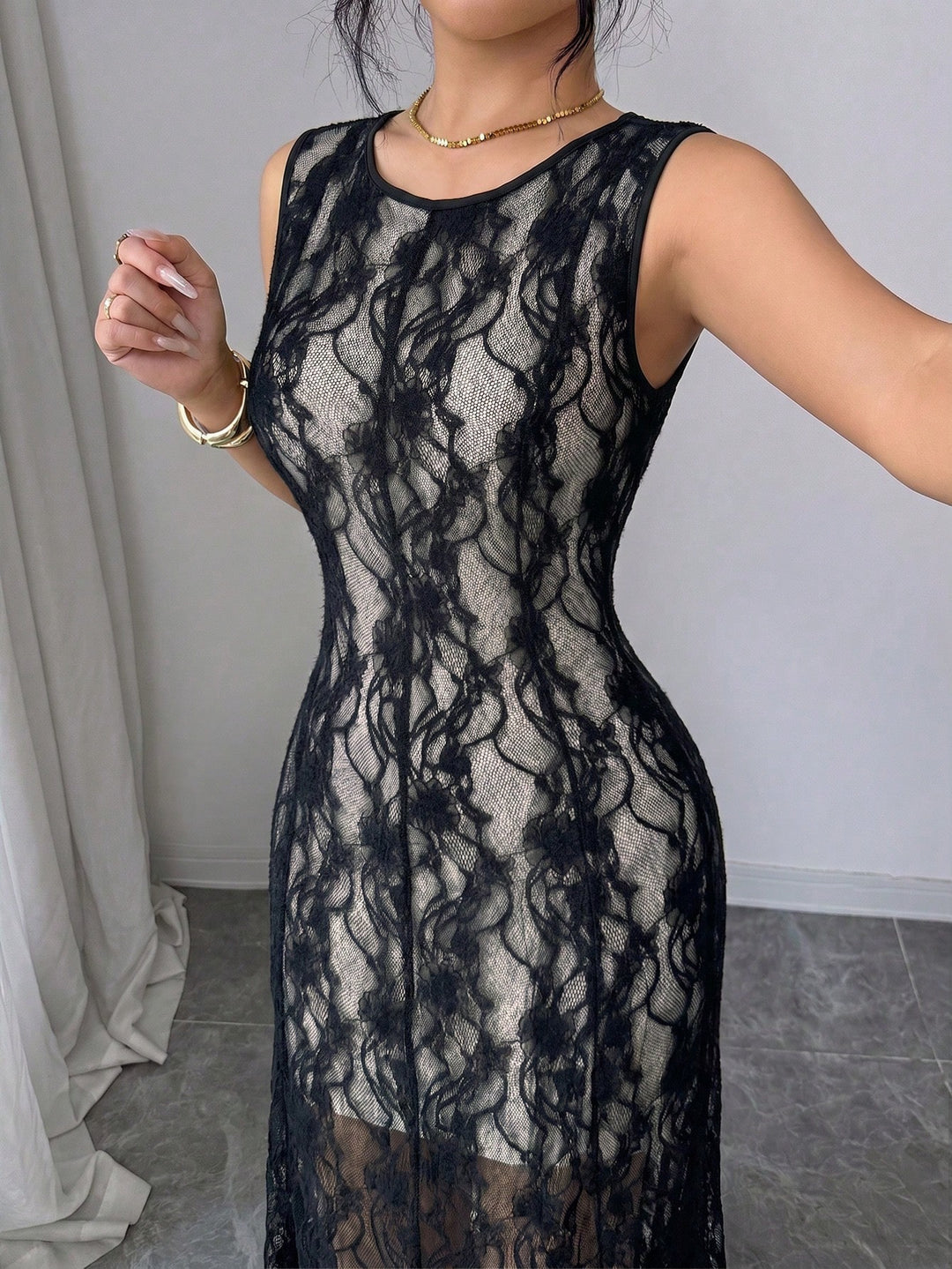 Rochie midi SHEIN, mix culori