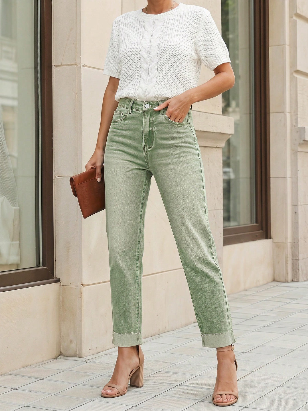 Jeans SHEIN, verde