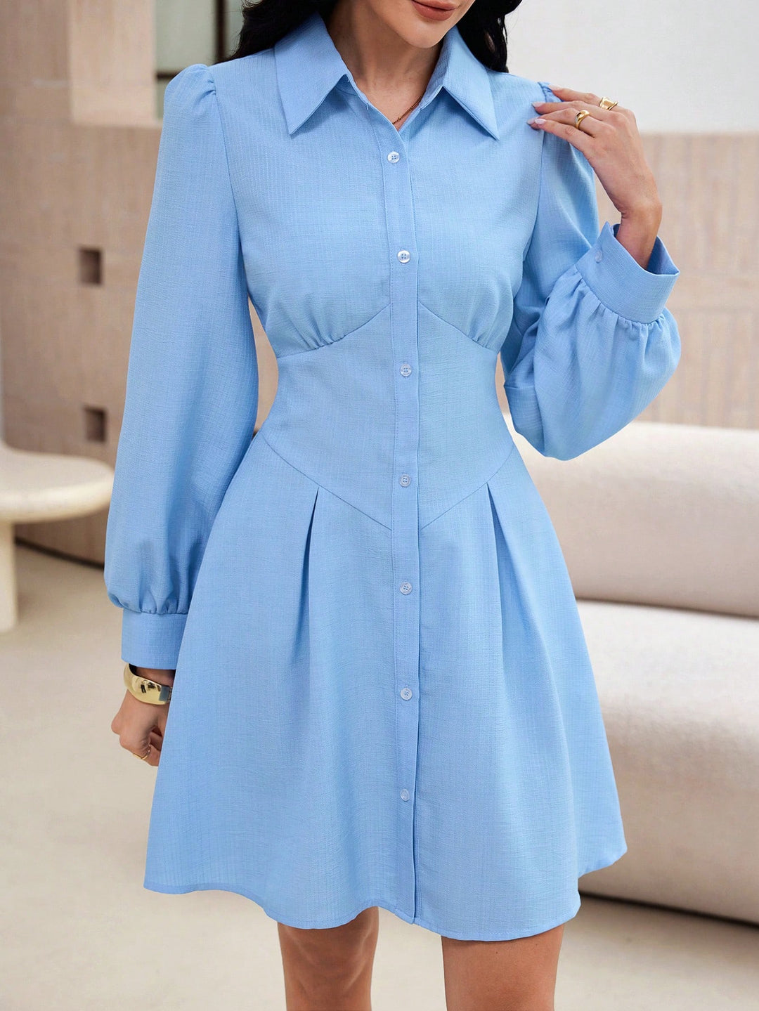 Rochie scurtă SHEIN, albastru