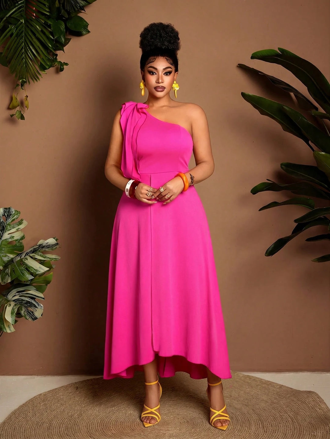 Rochie maxi SHEIN, roz