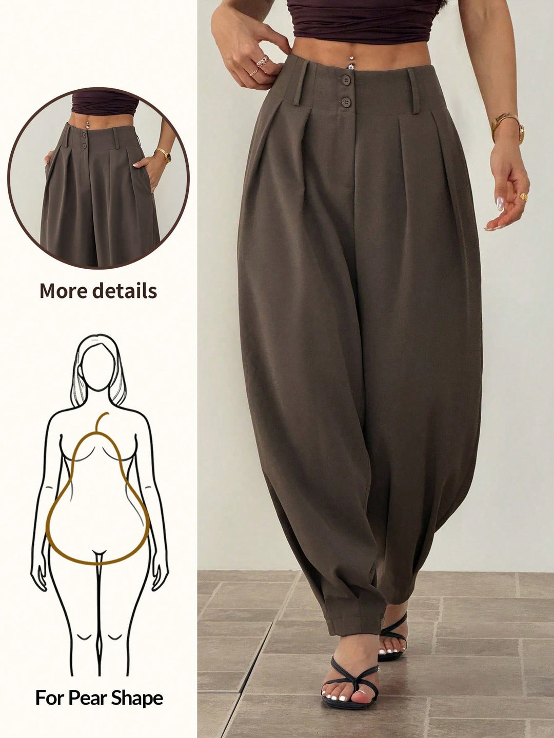 Pantaloni SHEIN, kaki