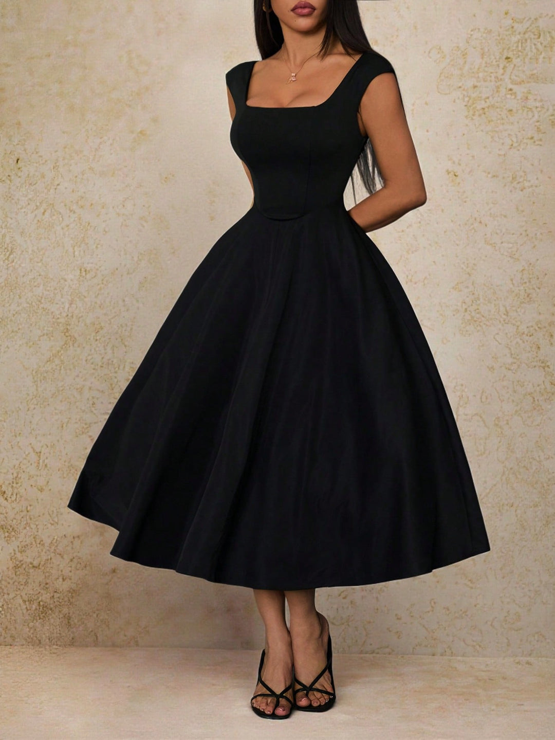 Rochie midi SHEIN, negru