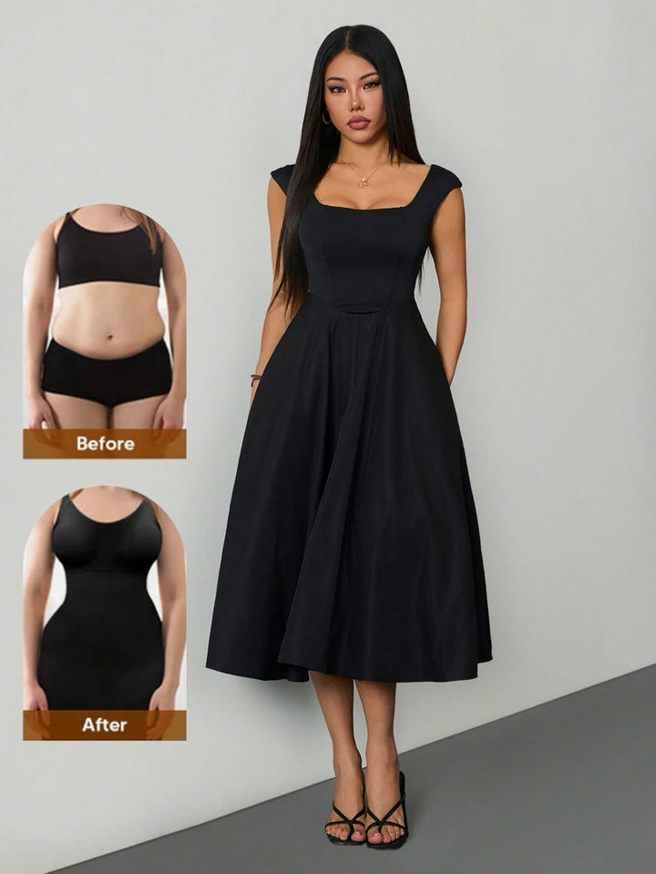 Rochie midi SHEIN, negru
