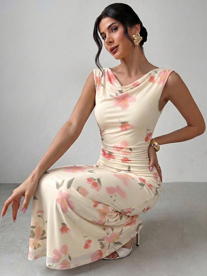 Rochie maxi SHEIN, portocaliu