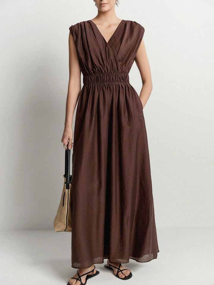 Rochie maxi SHEIN, maro