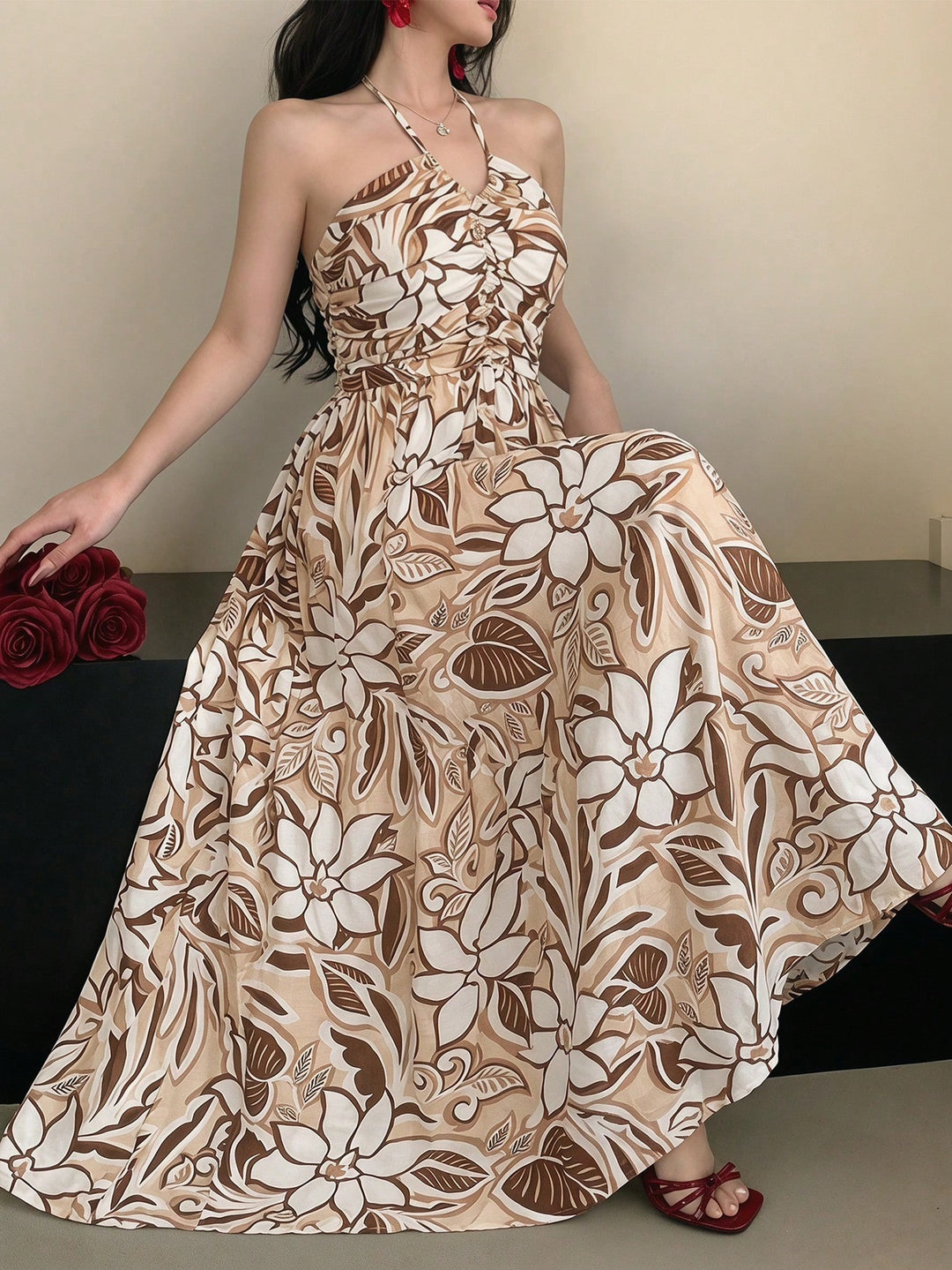 Rochie midi SHEIN, galben