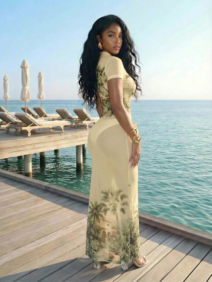 Rochie maxi SHEIN, galben