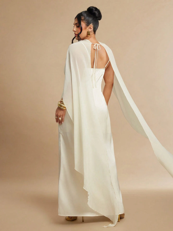 Rochie maxi SHEIN, crem
