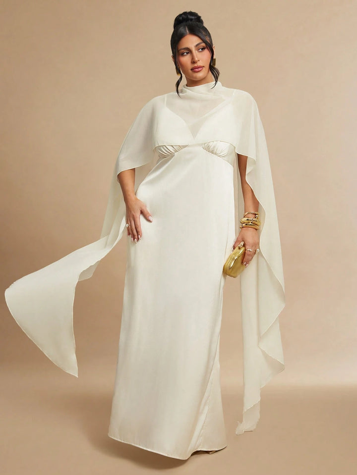 Rochie maxi SHEIN, crem