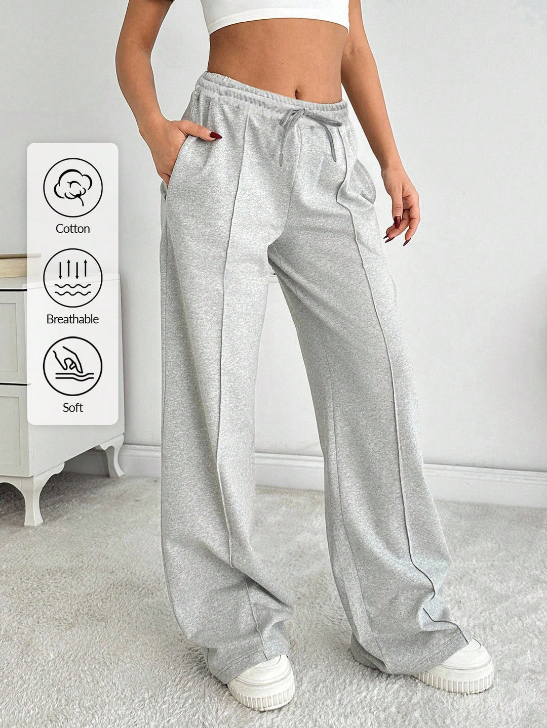 Pantaloni SHEIN, gri