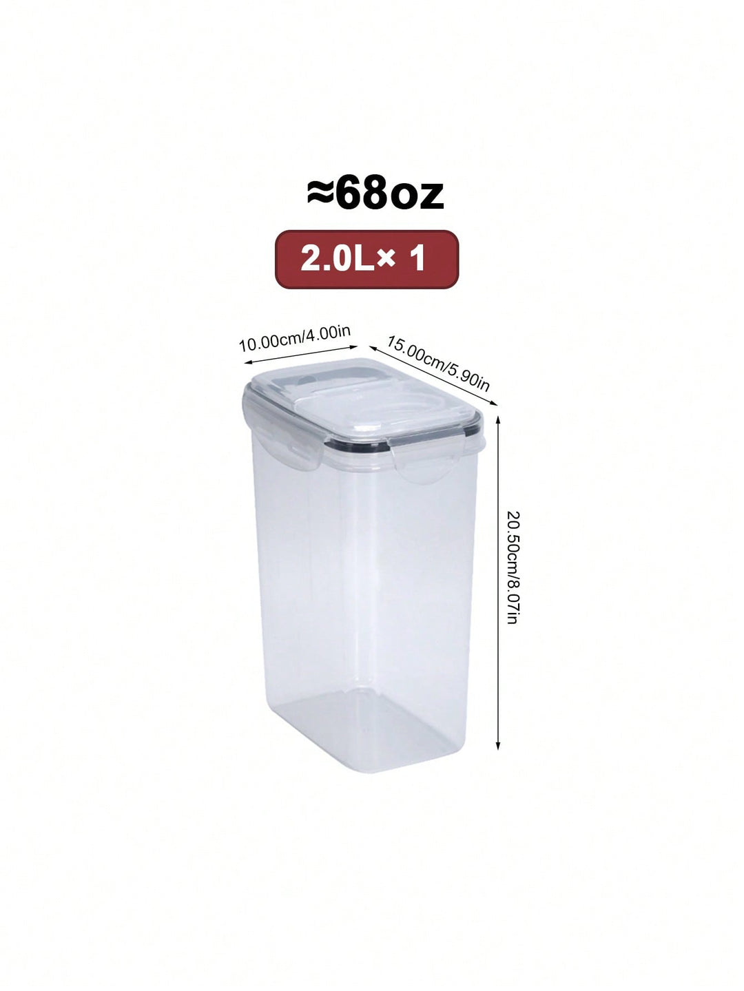 Recipient pentru depozitare alimente SHEIN, transparent