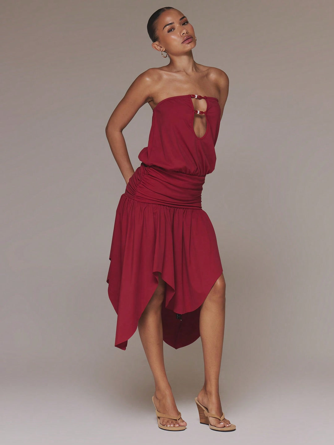 Rochie midi SHEIN, roșu