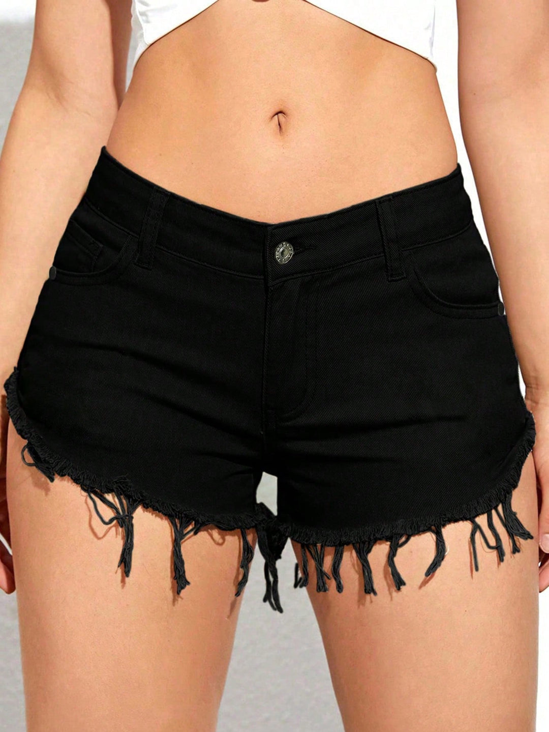 Pantaloni scurți SHEIN, negru