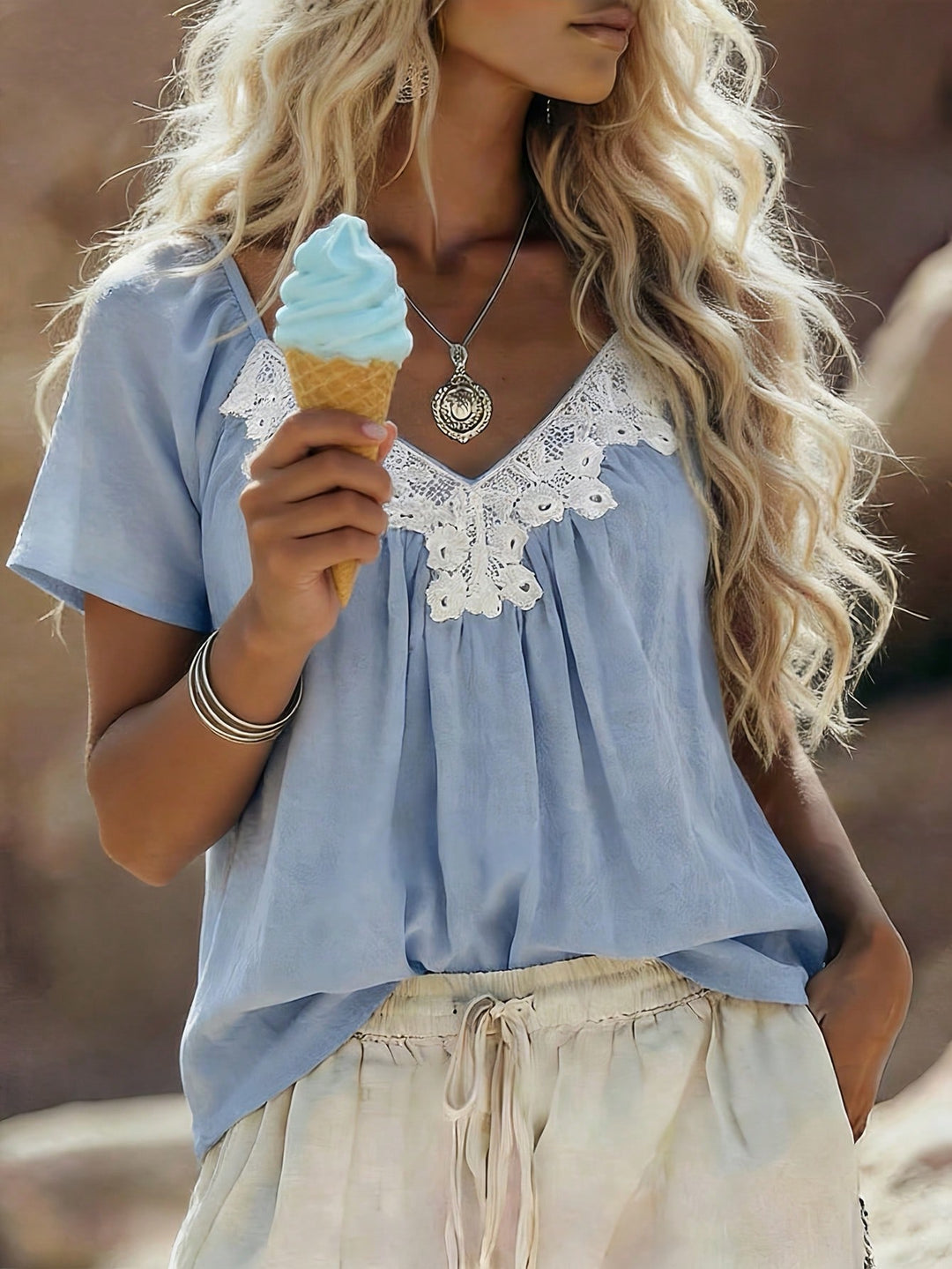 Top SHEIN, albastru