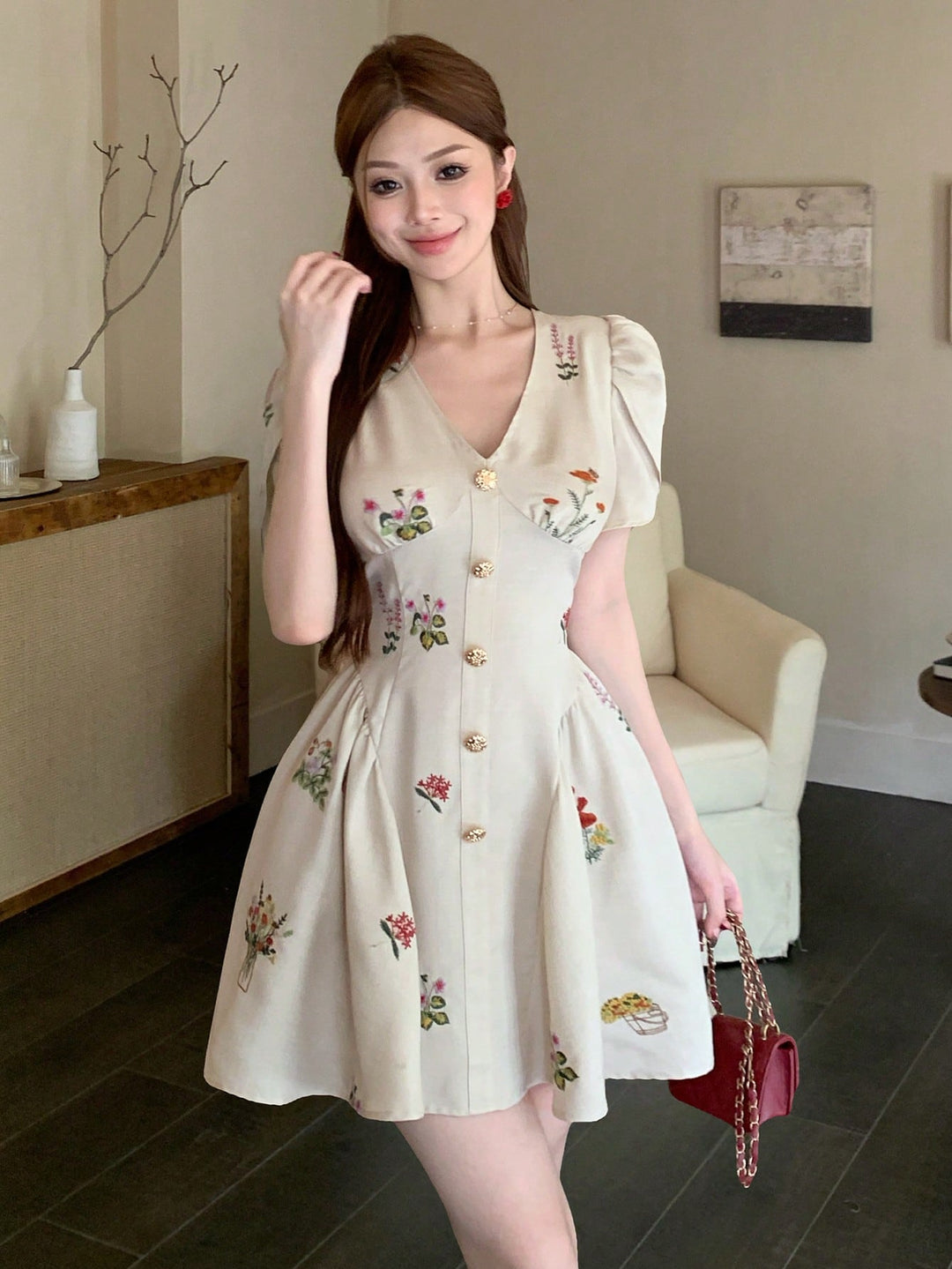 Rochie scurtă SHEIN, portocaliu