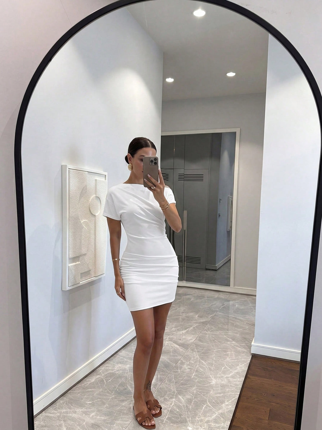 Rochie mini SHEIN, alb