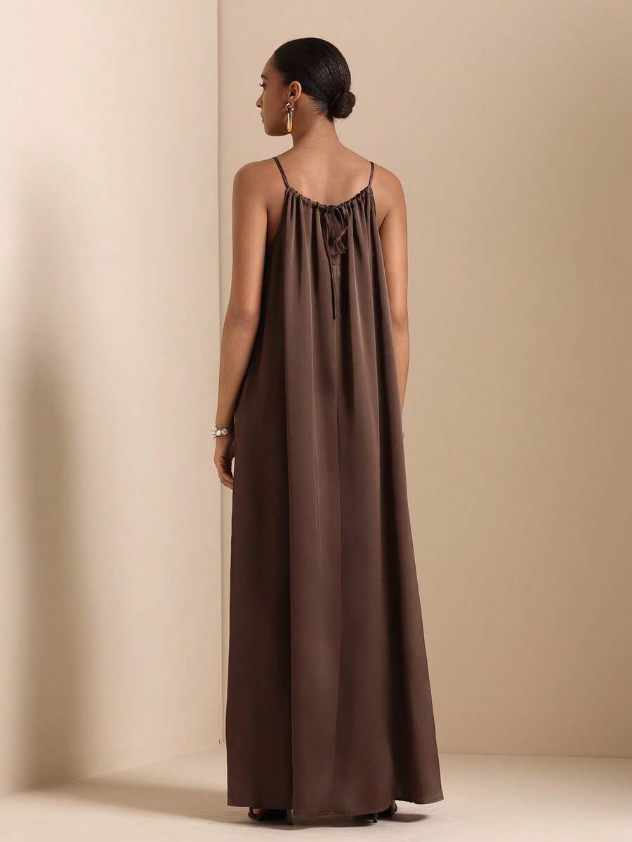 Rochie maxi SHEIN, maro