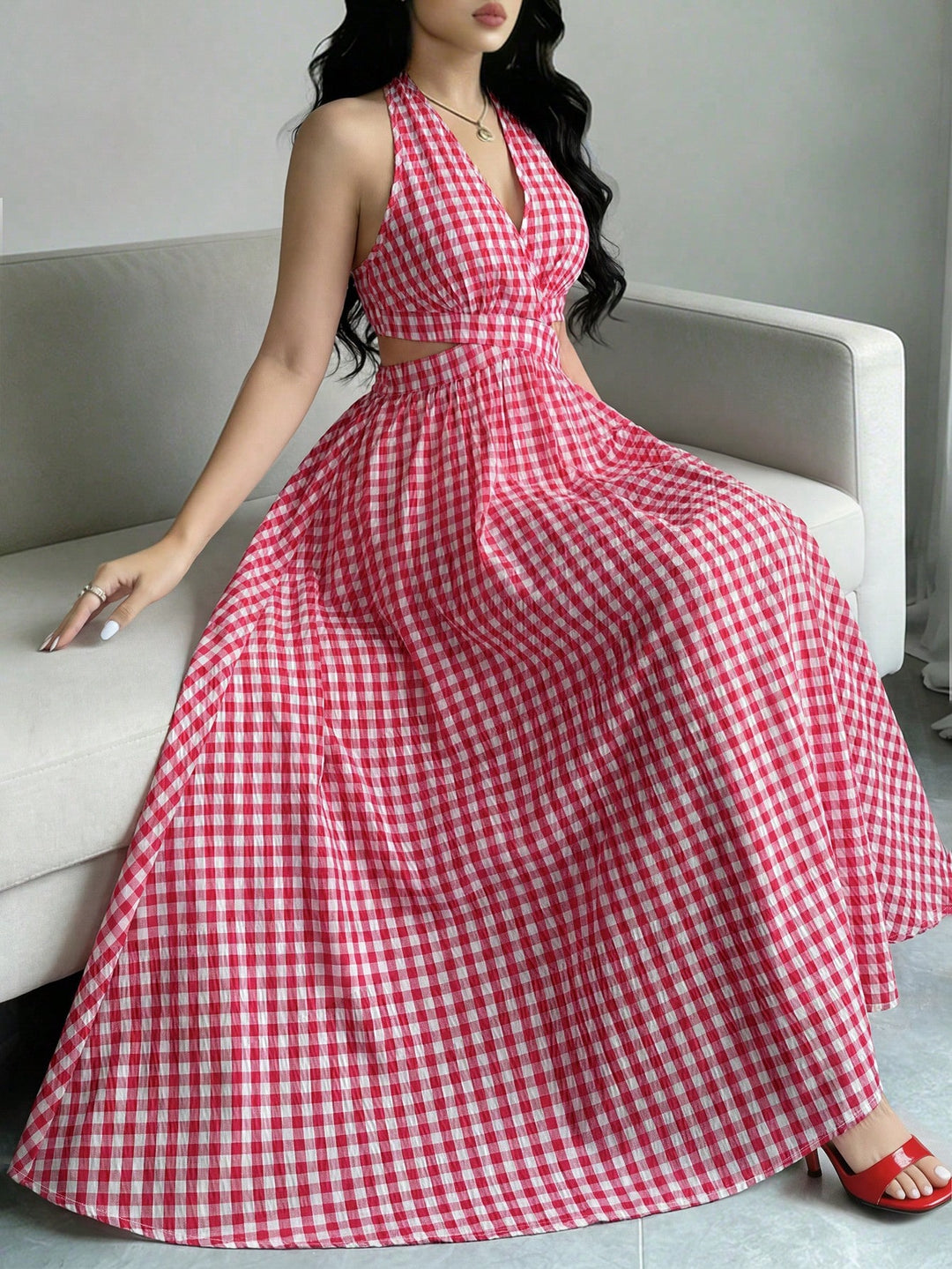 Rochie maxi SHEIN, roșu