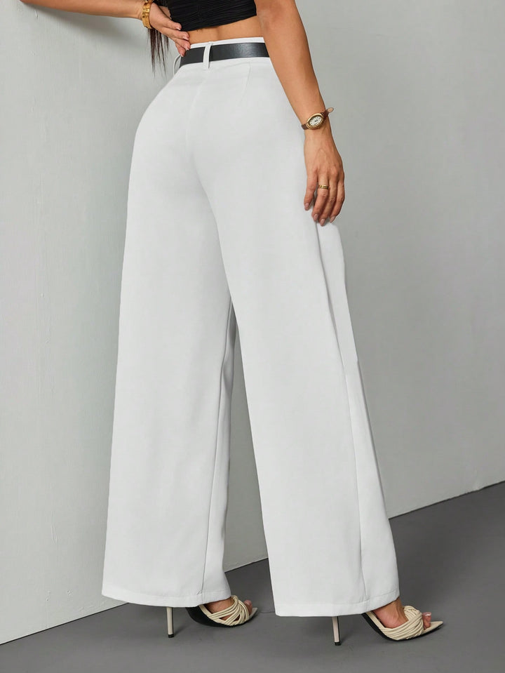 Pantaloni SHEIN, alb