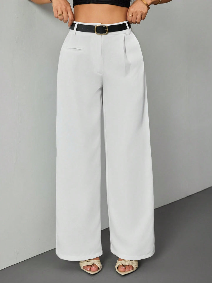 Pantaloni SHEIN, alb