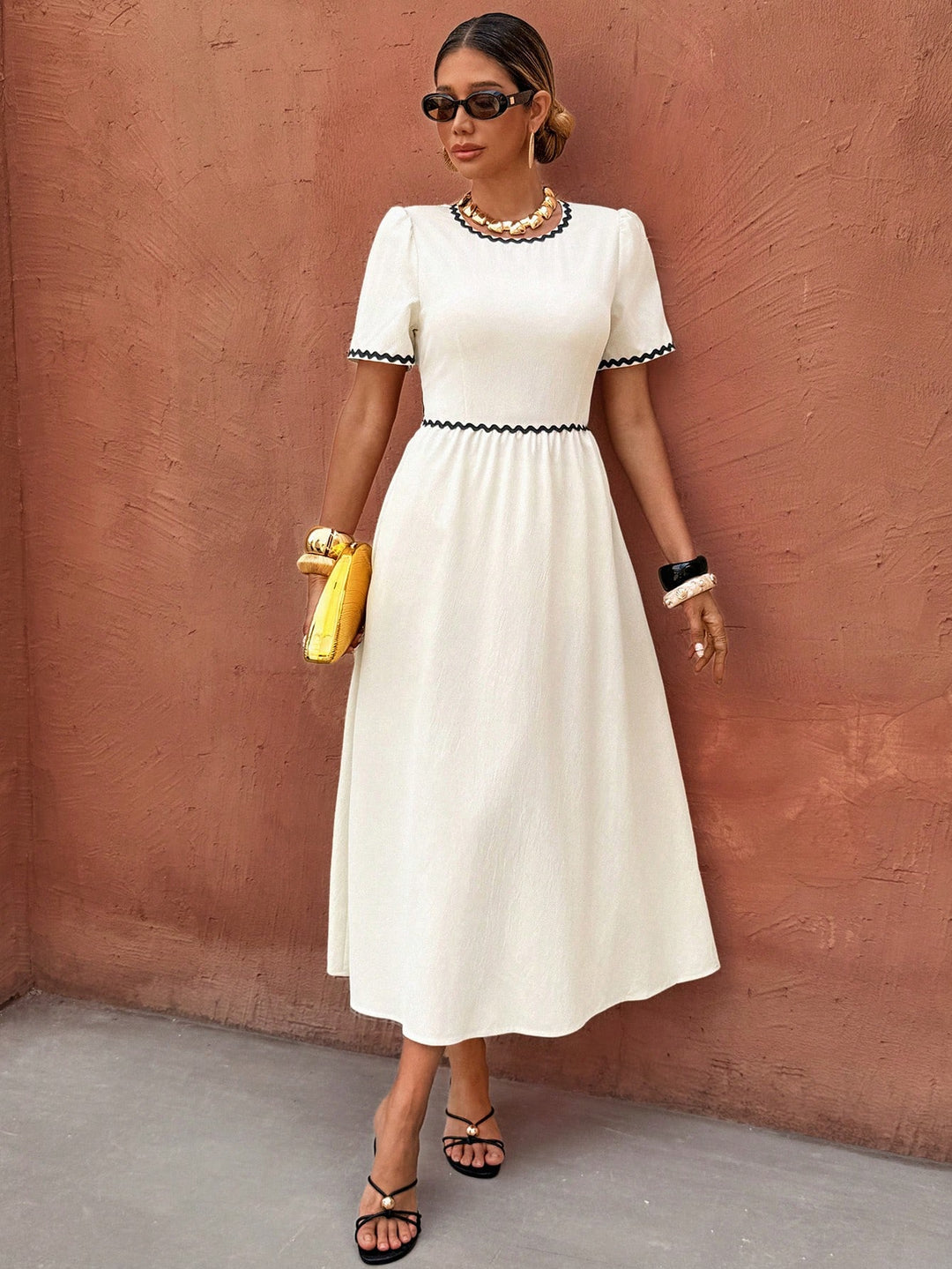 Rochie maxi SHEIN, bej
