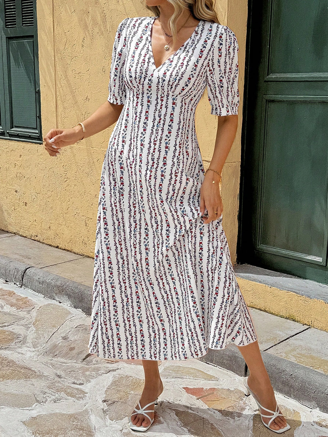 Rochie maxi SHEIN, alb
