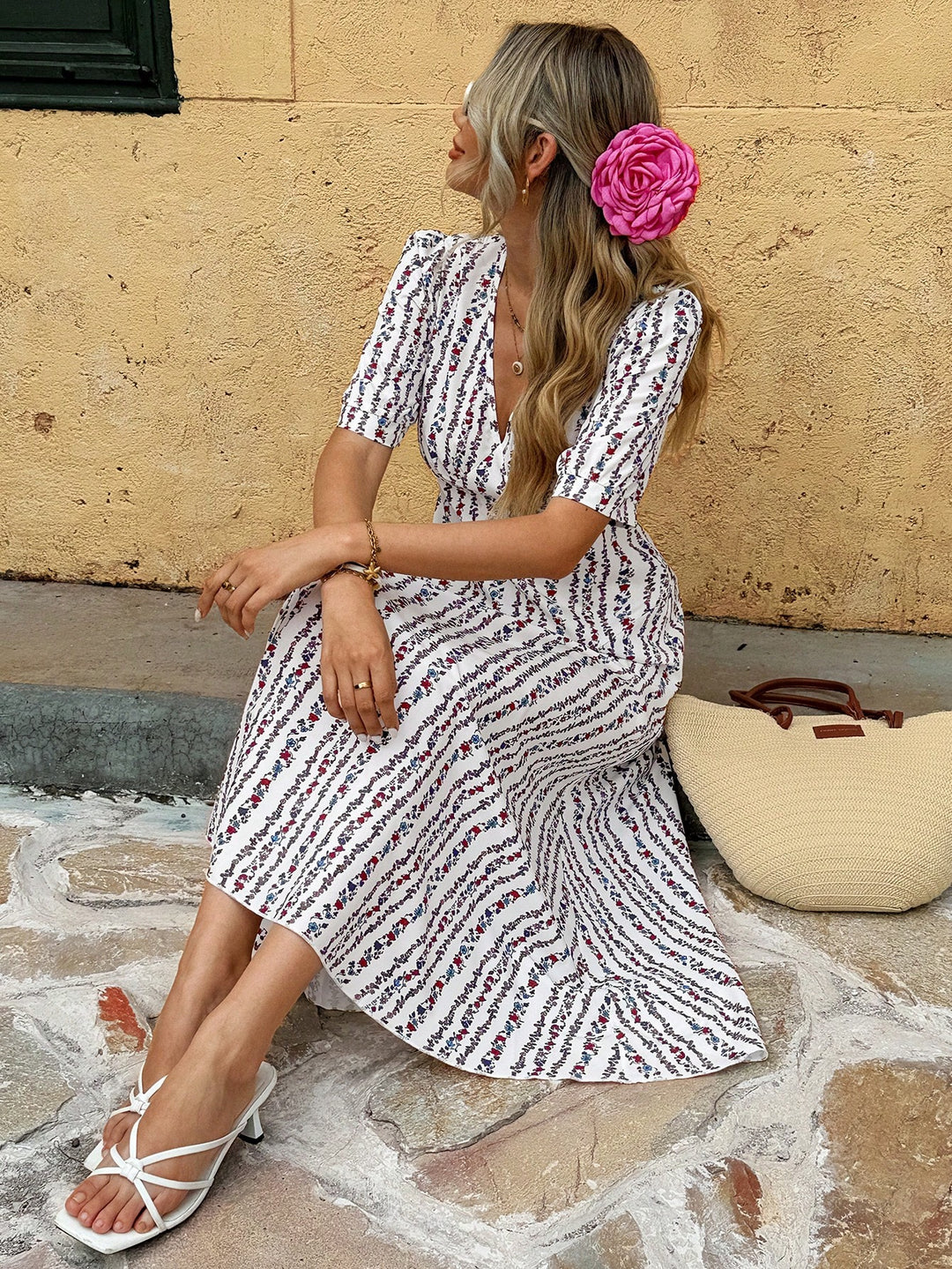 Rochie maxi SHEIN, mix culori