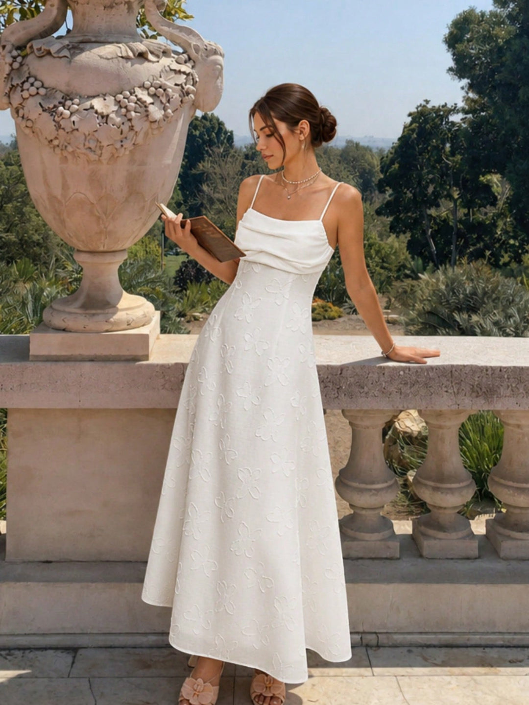 Rochie maxi SHEIN, alb