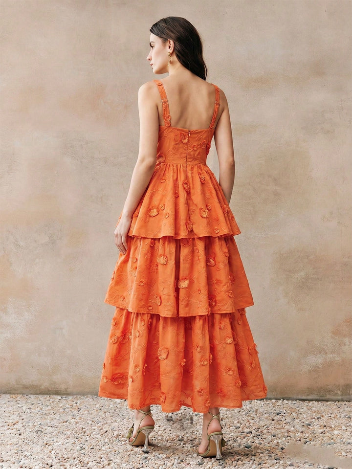 Rochie maxi SHEIN, portocaliu