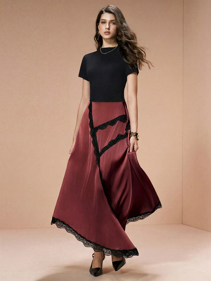 Rochie maxi SHEIN, vișiniu