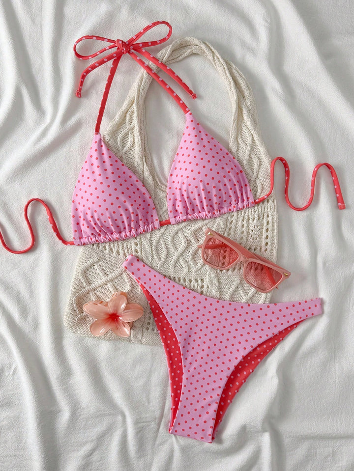 Set bikini SHEIN, roz