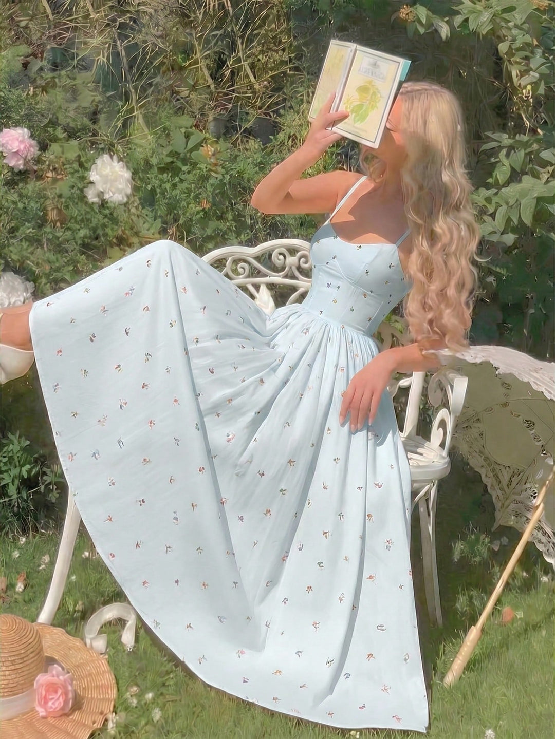 Rochie maxi SHEIN, albastru