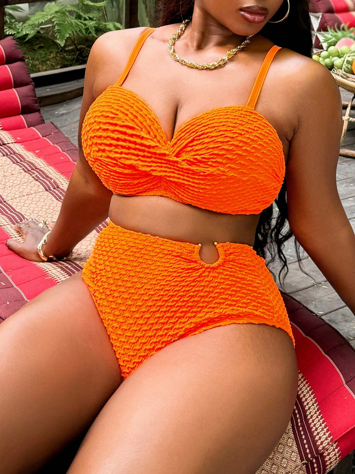 Set bikini de baie SHEIN, portocaliu