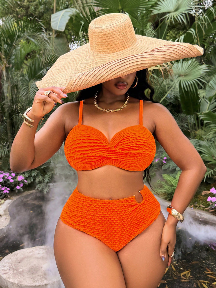Set bikini de baie SHEIN, portocaliu