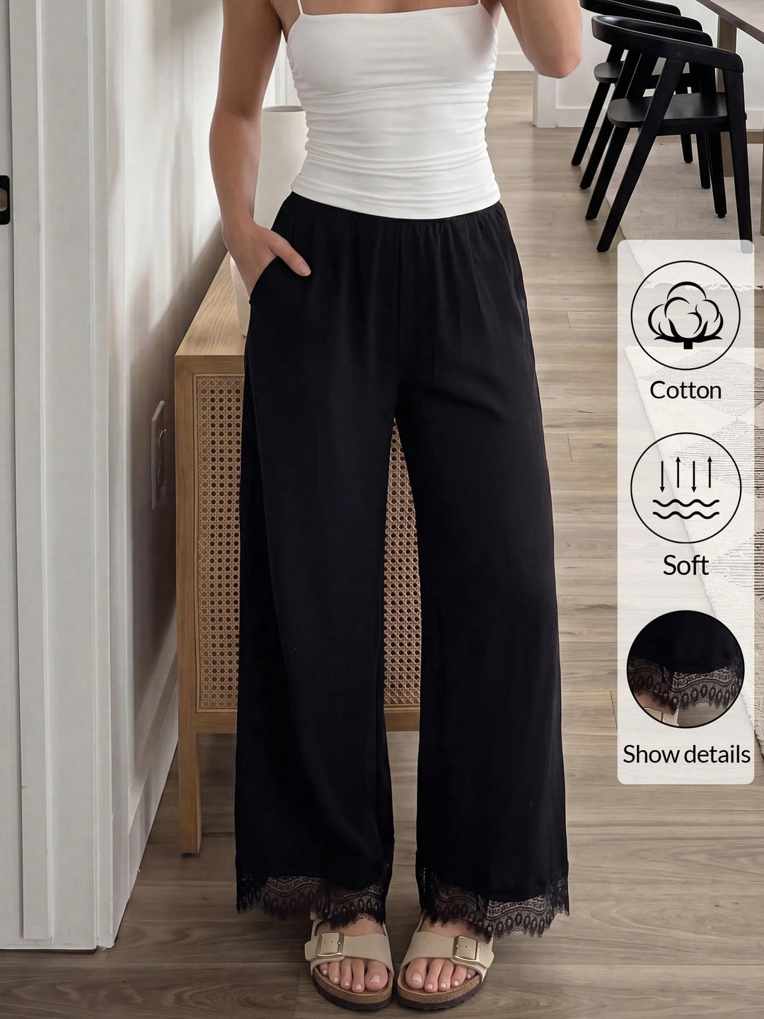 Pantaloni SHEIN, negru