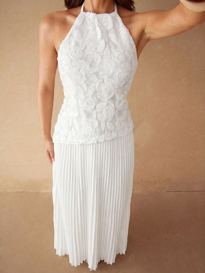 Rochie maxi SHEIN, alb
