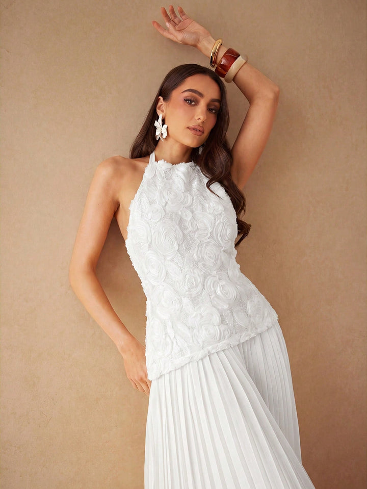 Rochie maxi SHEIN, alb