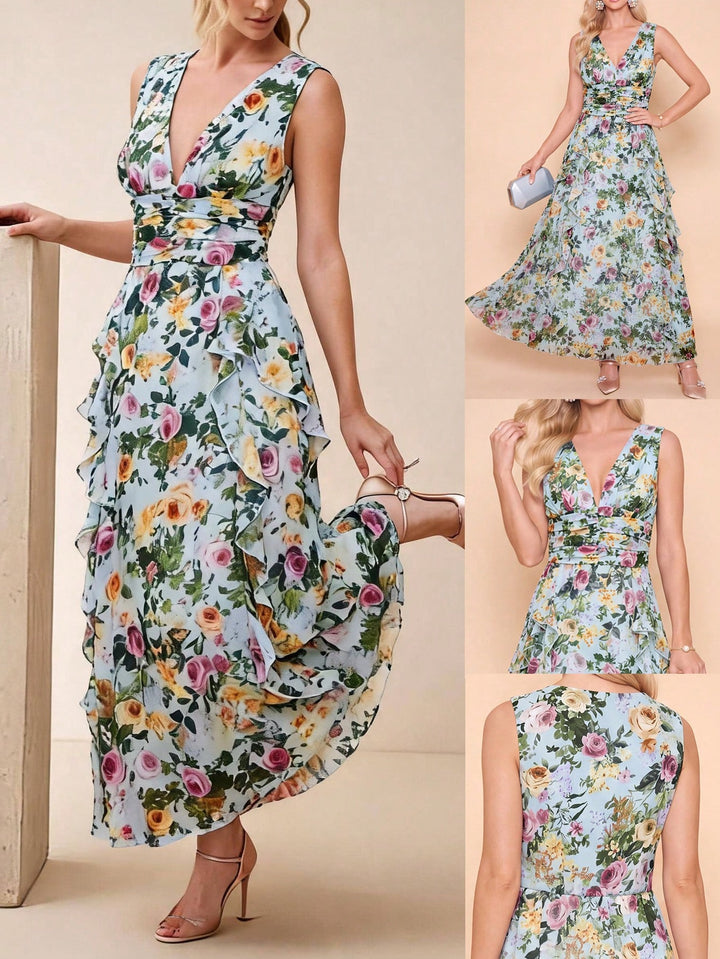Rochie maxi SHEIN, mix culori